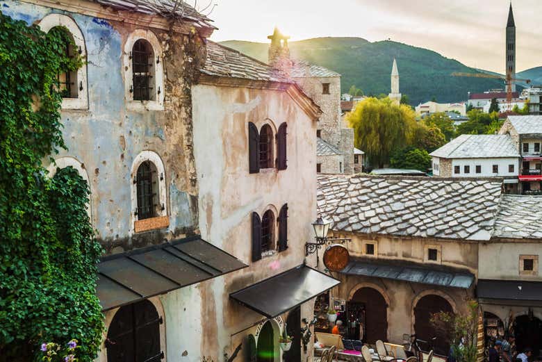 A typical street in Mostar