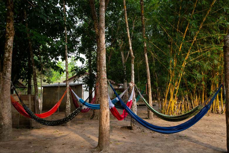 Relax on hammocks in Maguari