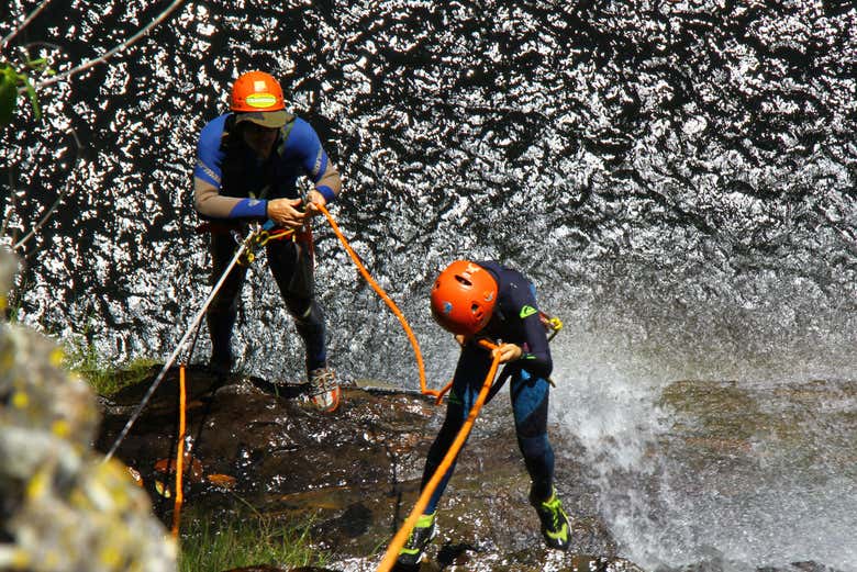 Haciendo rápel