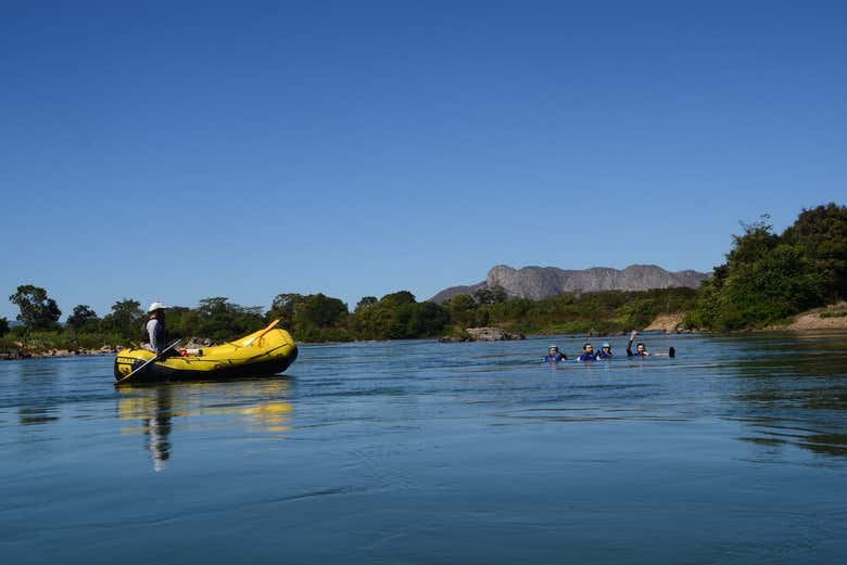Tramo de aguas tranquilas en el río Paraná