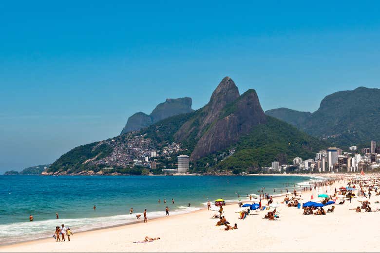 Paisajes de la playa carioca de Ipanema