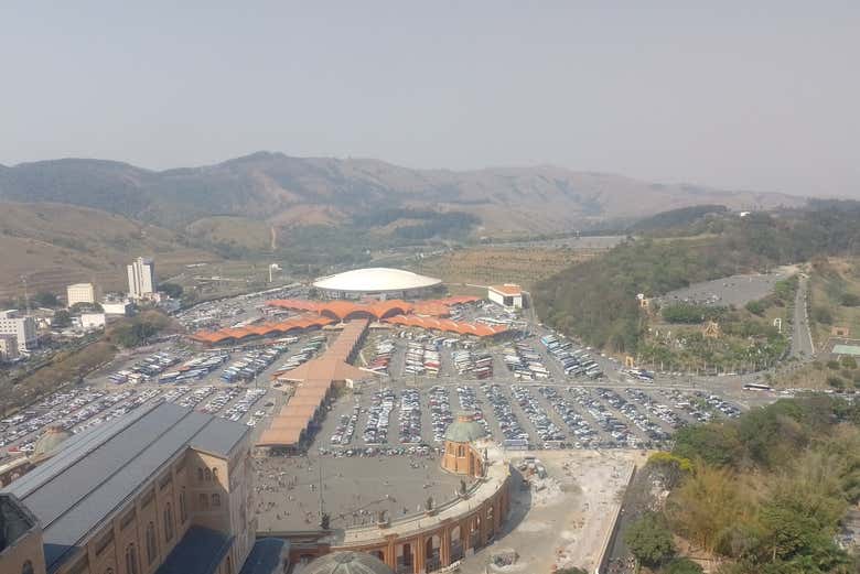 Vista aérea do centro de apoio aos peregrinos