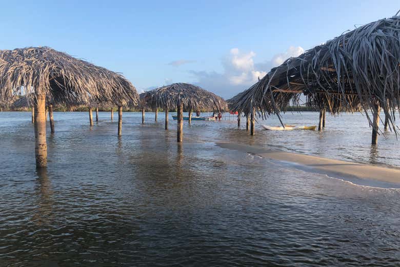 Cenário paradisíaco na Croa do Goré