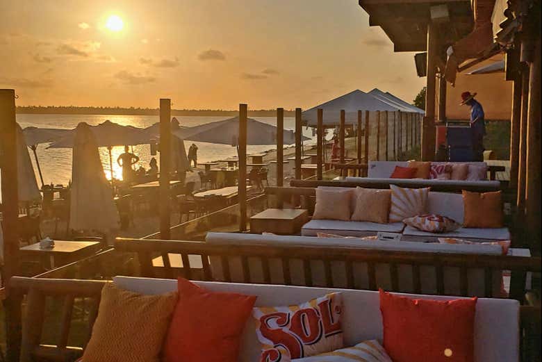 Enjoying a romantic sunset