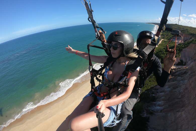 Soaring over the coastline