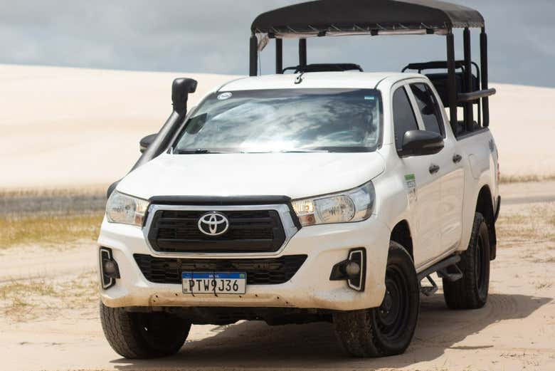 O potente 4x4 em que exploraremos os Lençóis Maranhenses