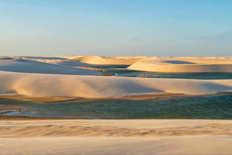 Vista panorâmica das lagoas de Ponta do Mangue