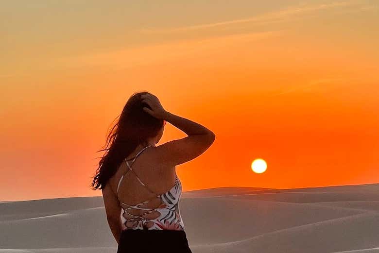 Puesta de sol en las dunas de los Lençóis Maranhenses