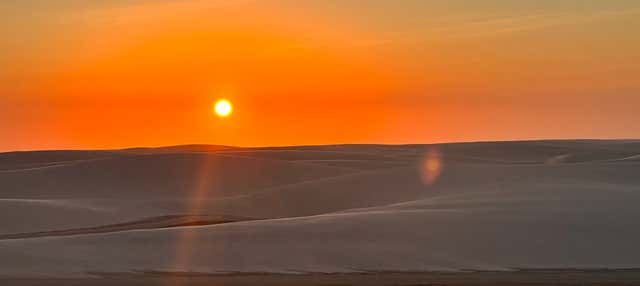 Sunset at Lençóis Maranhenses Sand Dunes