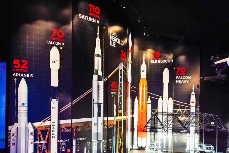 Uma das exposições do Space Adventure Balneário Camboriú