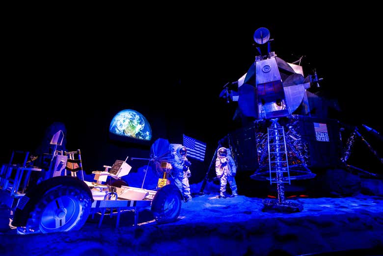 Explore a lifelike re-creation of the lunar surface