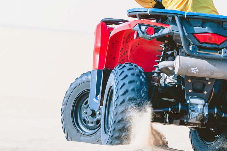 Haciendo rugir el motor del quad