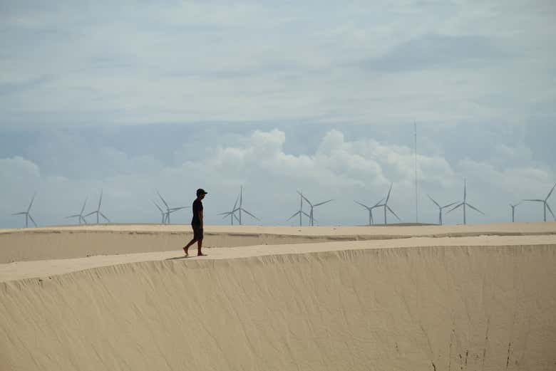 Visitando la estación eólica de Caburé