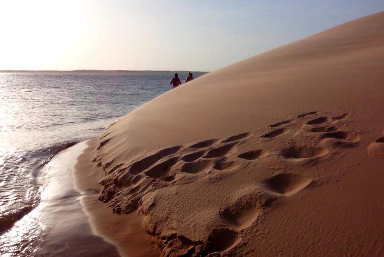 Exploring one of the islands