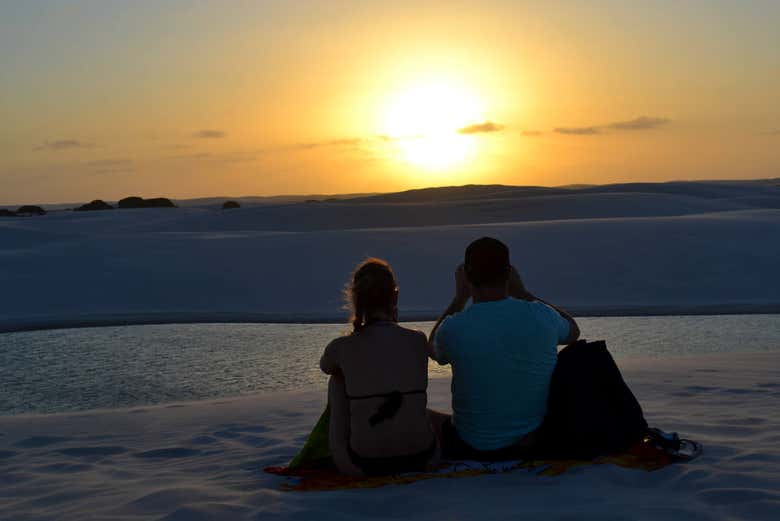 Contemplando la puesta de sol