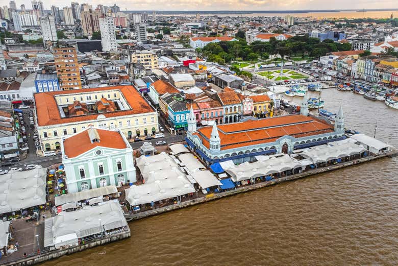 Vista aérea del centro histórico de Belén