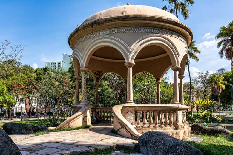 Coreto de música em um parque de Belém