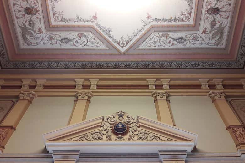 Detalhes da arquitetura no Palácio das Artes