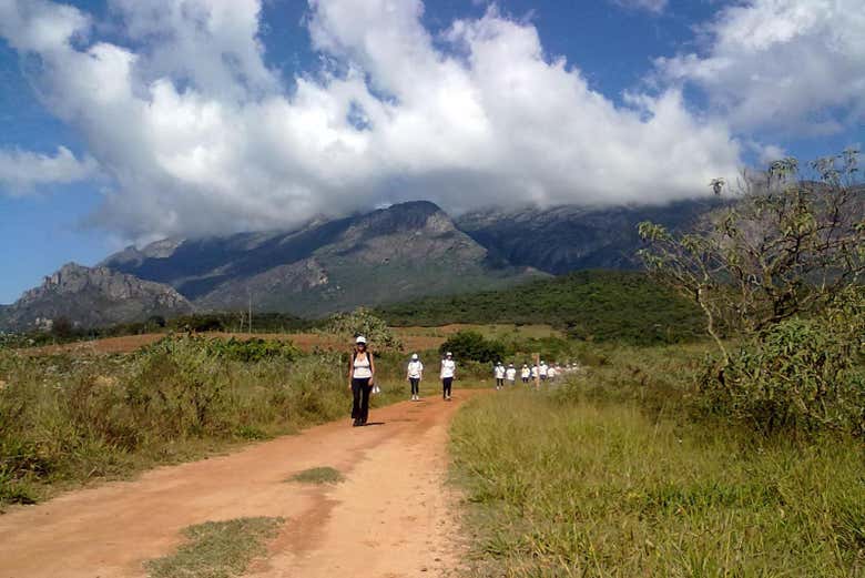 Disfrutando de la ruta de senderismo