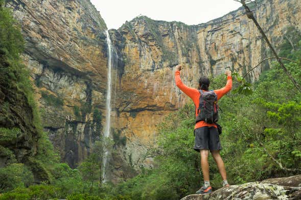 Trilha privada até a cachoeira Rabo de Cavalo + Visita a uma queijaria