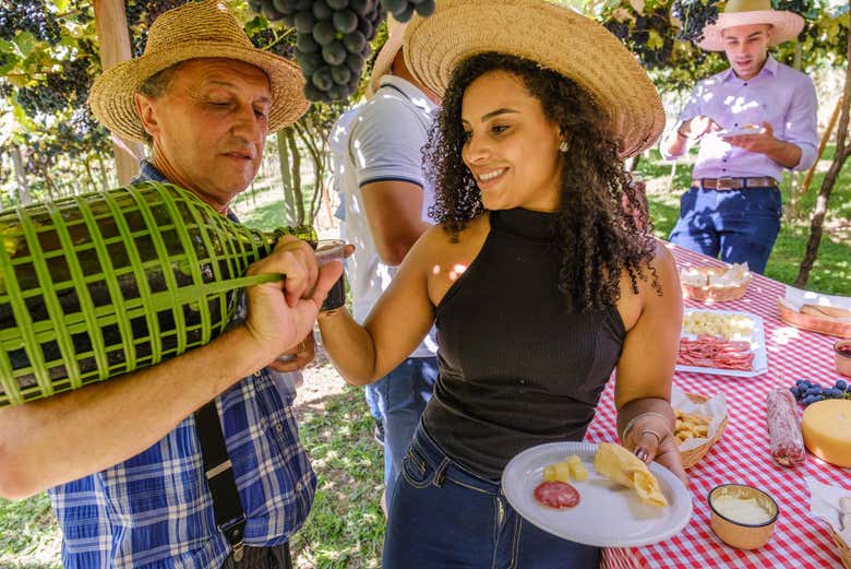 Disfrutando del aperitivo