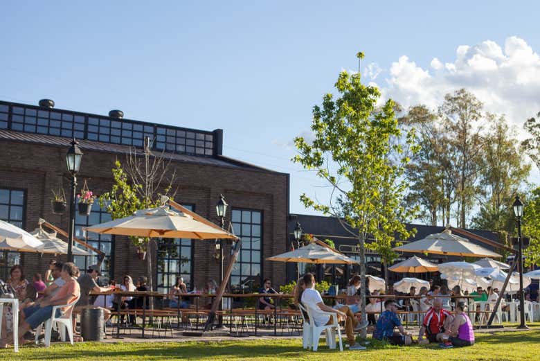 Terraza exterior de una de las cervecerías que visitaremos