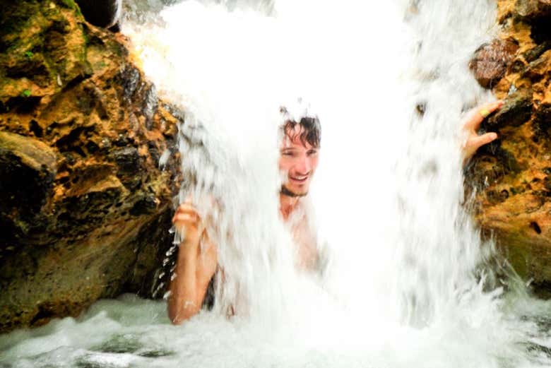 Aproveitando a cachoeira da Torre 47