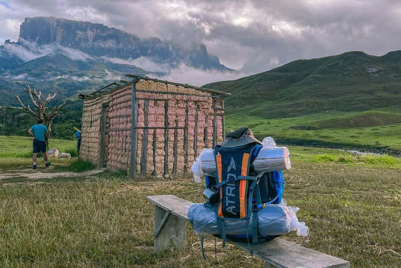 En uno de los campamentos del trekking por el monte Roraima