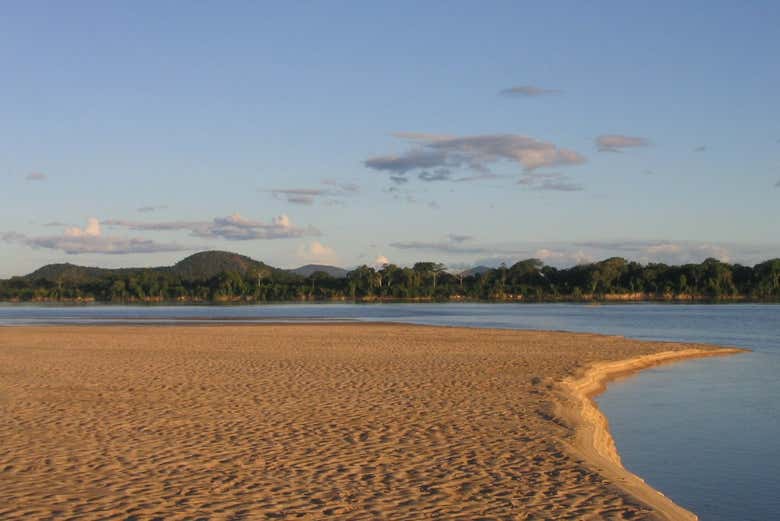 Bancos de areia no rio Branco