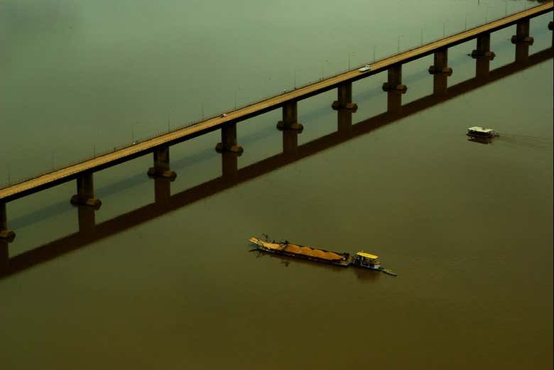 Vista aérea da Ponte dos Macuxis