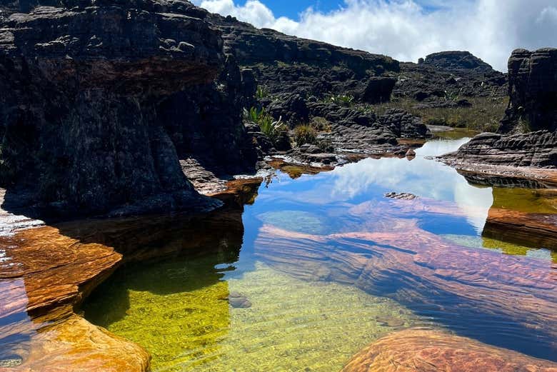 Pozas naturales de la cima del monte Roraima