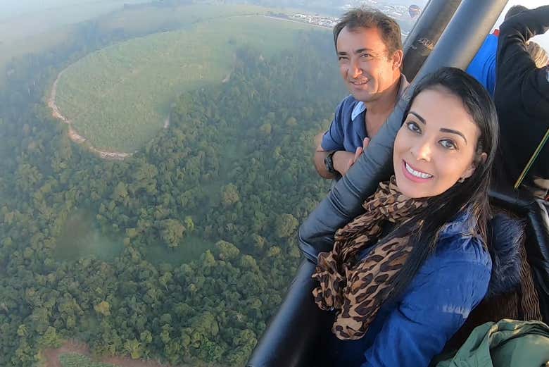 Desfrutando das vistas durante o passeio