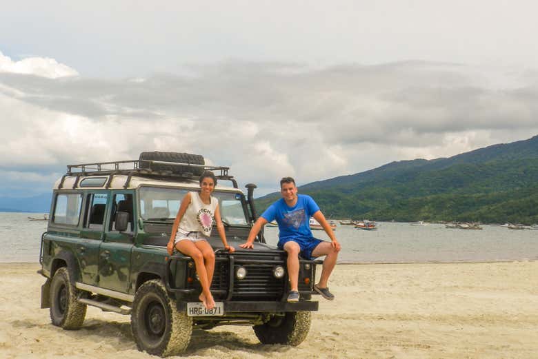 Parada em uma praia de Bombinhas