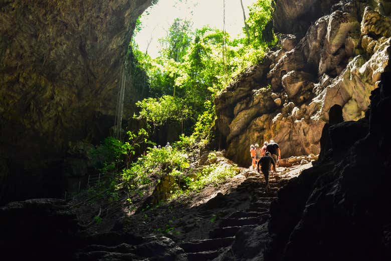 Depois de visitar as grutas do Lago Azul