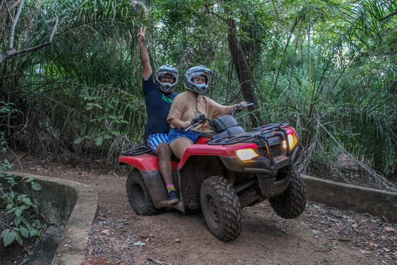 Diversão durante a trilha boiadeira