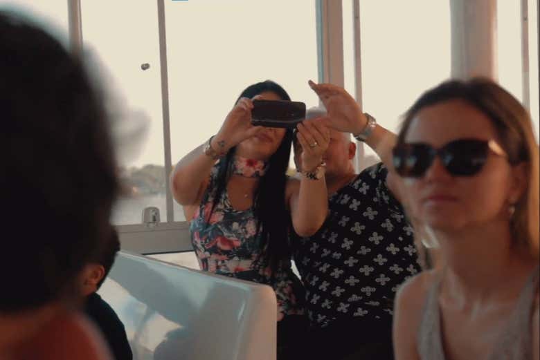 Inmortalizando el paseo en barco