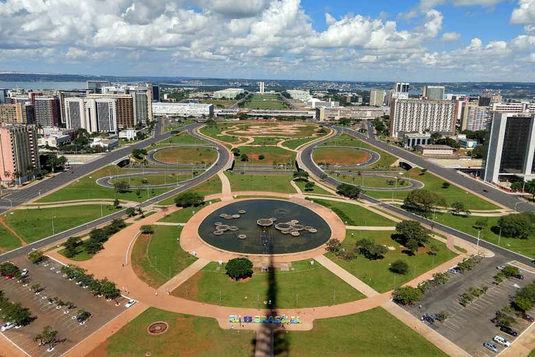 Looking over the business district