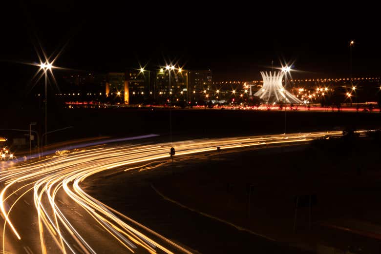 Panorámica nocturna de Brasilia