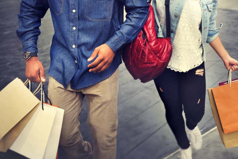 Enjoying the shopping experience