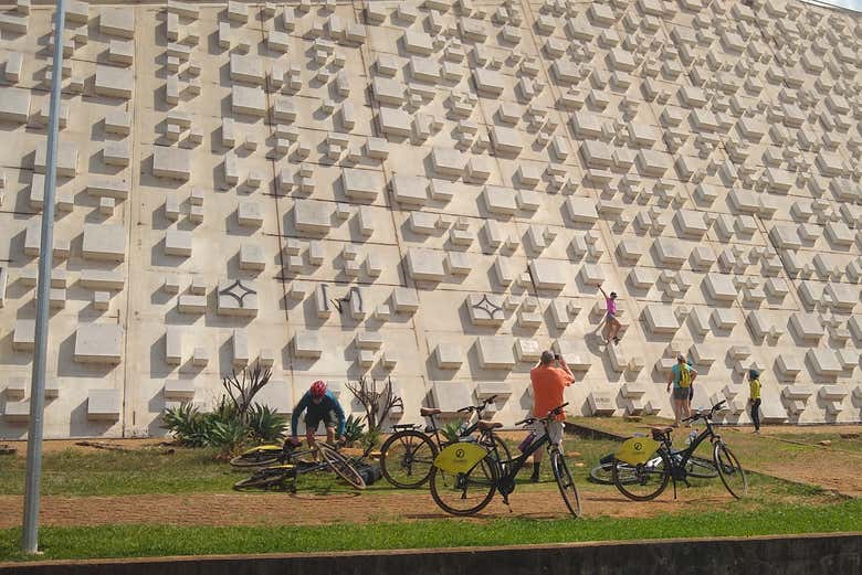 Disfrutando del recorrido en bici
