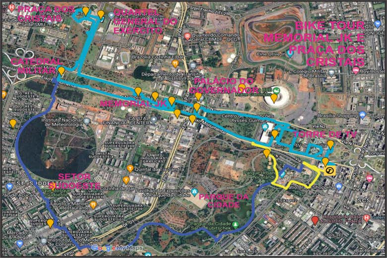 Circuito do Memorial JK e Praça dos Cristais