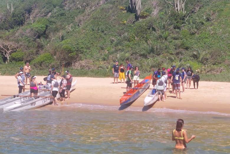 Listos para empezar a remar
