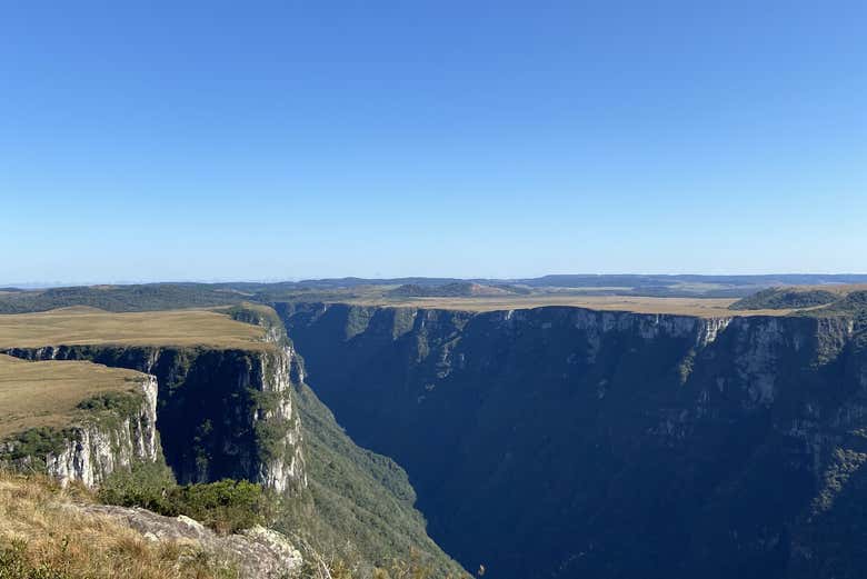 View of the canyon on a clear day
