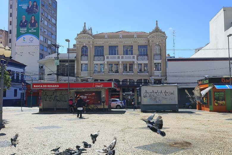 Durante a visita guiada por Campinas
