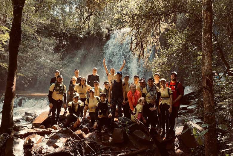 A group enjoying the trip