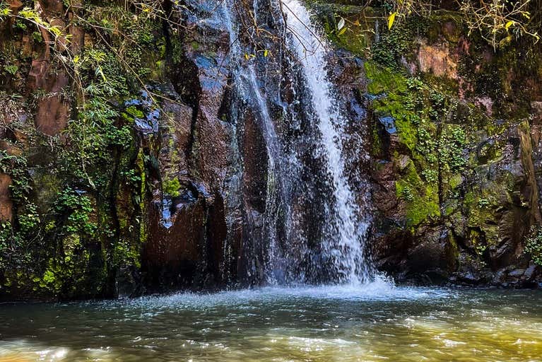 Loto Waterfall at sunset