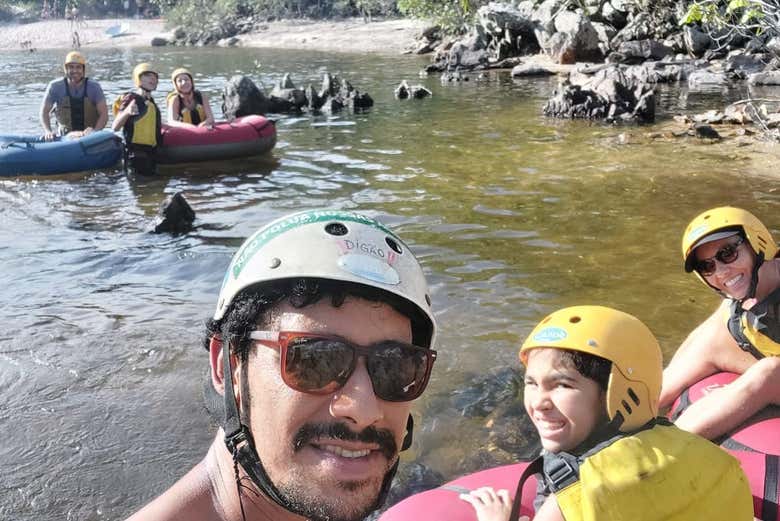 Tubing no rio das Almas