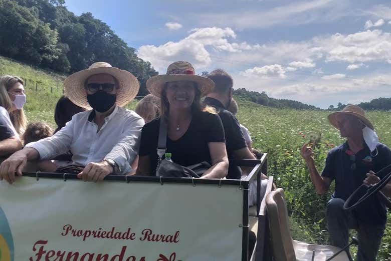 Durante la ruta por los viñedos