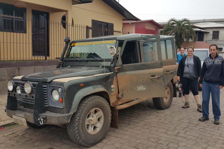 Ride an all-terrain vehicle