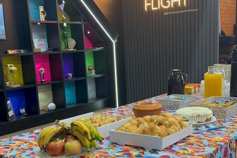 El delicioso desayuno servido
